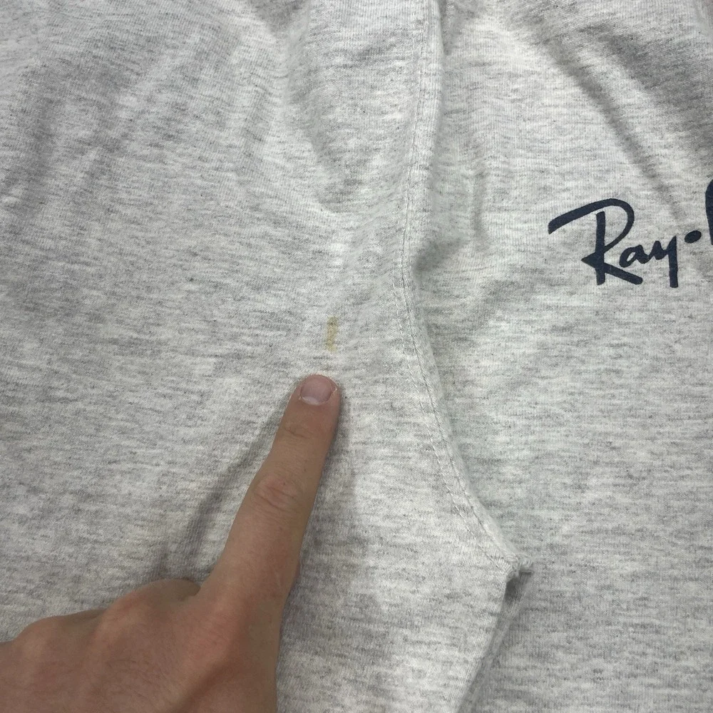 Vintage Ray Ban‎ Sweatpants Joggers Gray Men's Timeout Made In USA Size Medium